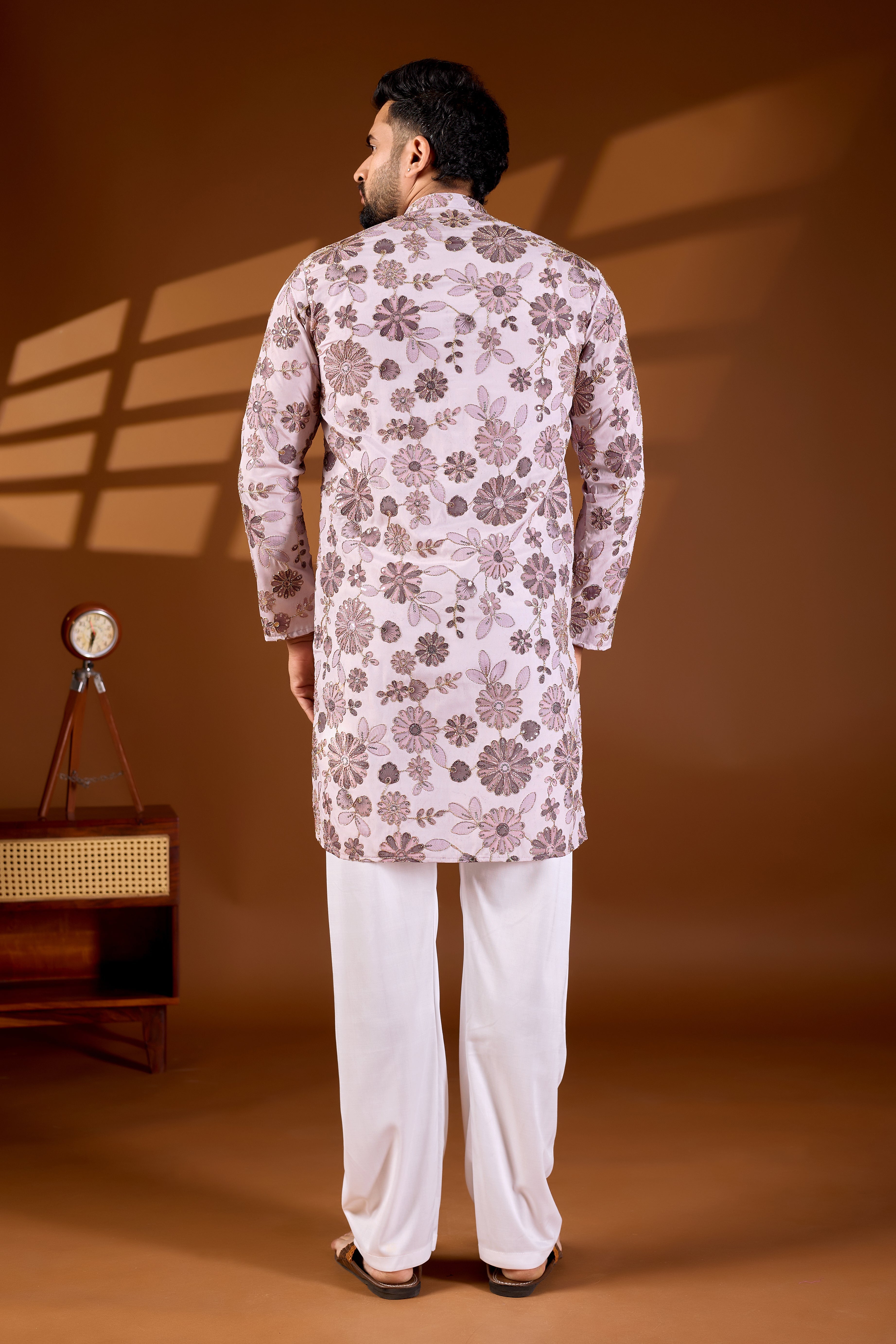 SILK POSITION FLORAL PRINTED KURTA SET
